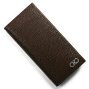 Salvatore Ferragamo Revival Double Gancini Long Wallet Black NERO